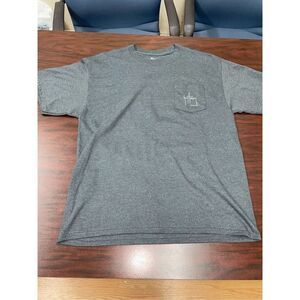 Guy Harvey Mens Dark Grey Pocket Tee- Short Sleeve